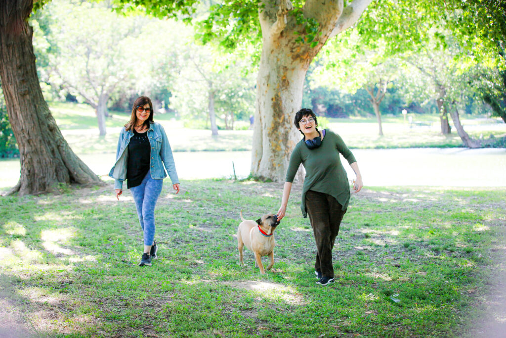 shooting chien et famille